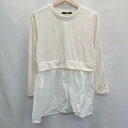 ◇ Lugnoncure ルノンキュール 長袖 チュニック サイズフリー アイボリー ホワイト レディース E 【中古】(4)