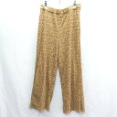 ◇ DRESKIP ドレスキップ レース ワイドパンツ サイズL ブラウン レディース E 【中古】(4)