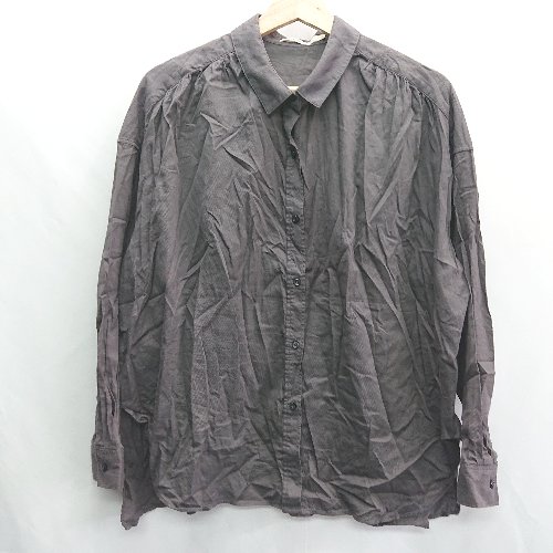 AMERICAN HOLIC アメリカン ホリック 長袖 シャツ サイズM チャコールグレー レディース 【中古】