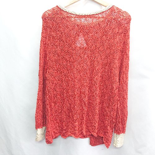 VACANCY ヴァカンシー 長袖 レースニットトップス サイズ表記なし レッド系 レディース 【中古】