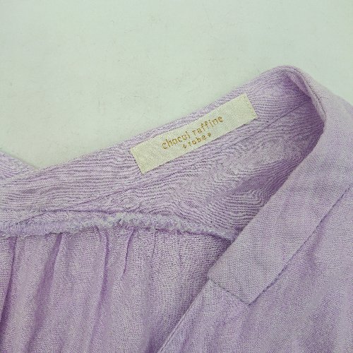 chocol raffine robe ショコラフィネ ローブ 長袖 チュニック サイズF パープル系 レディース 【中古】