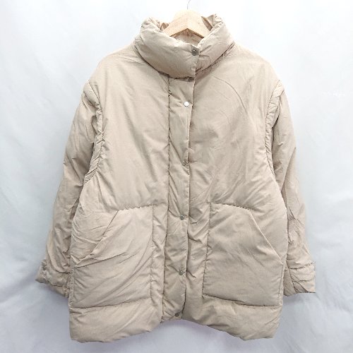 w closet ダブルクローゼット 長袖 中綿ダウンジャケット サイズF ベージュ レディース 【中古】
