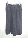 ◇ NOLLEY'S ノーリーズ ウール クロップド丈 ガウチョ ワイド パンツ サイズ38 ネイビー レディース E 【中古】