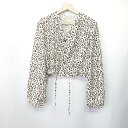 ◇ by muni:r ヒョウ柄 長袖 シャツ サイズF ベージュ ブラック レディース E 【中古】(4)