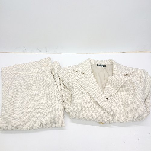 ◇ NaMoTi 膝丈 S ジャケット スカート セットアップ サイズ9AR ホワイト ベージュ レディース E 【中古】 ◇ NaMoTi 膝丈 S ジャケット スカート セットアップ サイズ9AR ホワイト ベージュ レディース E 【中古】