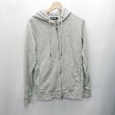 ◇ nano universe ナノ ユニバース フード ジップアップ カジュアル 長袖 パーカー サイズM グレー レディース E 【中古】