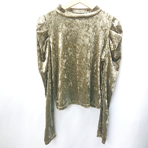 ◇ RELACHE ベロア 長袖 タートルネック サイズM グリーン レディース E 【中古】