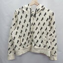◇ RODEO CROWNS ロデオクラウンズ 総柄 長袖 ジップパーカー サイズM オフホワイト系 レディース E 【中古】