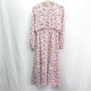 ◇ LHELBIE レルビエ 花柄 長袖 ロング丈 ワンピース サイズF ピンク系 レディース E 【中古】