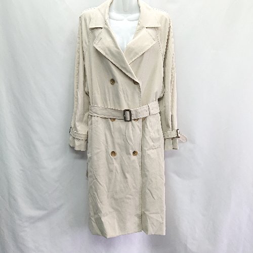 ◇ ◎ UNIQLO ユニクロ 長袖 トレンチコート サイズL アイボリー系 レディース E 【中古】