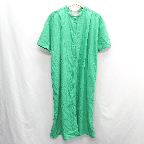 ◇ LEPSIM レプシィム 五分袖 ロング丈 ワンピース サイズF グリーン レディース E 【中古】