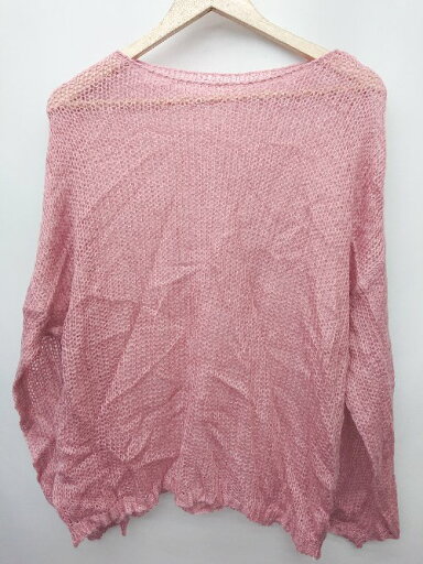◇ ◎ ●未使用● PUBLUX パブリュクス モヘアタッチ 長袖 シアーニット カットソー サイズF ピンク レディース P 【中古】 ◇ ◎ ●未使用● PUBLUX パブリュクス モヘアタッチ 長袖 シアーニット カットソー サイズF ピンク レディース P 【中古】