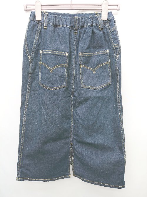 フクワウチの◇ PAR ICI パーリッシィ ストレッチ デニム 膝下丈 タイト スカート サイズF ネイビー レディース P 【中古】｜アングル2