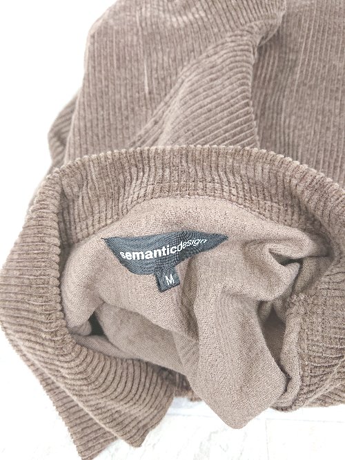 ◇ semanticdesign セマンティックデザイン 長袖 ジャケット サイズM ブラウン メンズ P 【中古】