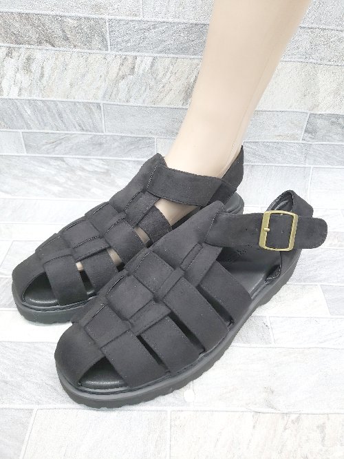 ◇ STND WORKS × ikka グルカサンダル サイズ表記なし ブラック メンズ P 【中古】