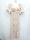 ◇ NICE CLAUP ナイスクラップ 花柄 パフスリーブ 半袖 ロング ワンピース サイズF ピンク マルチ レディース P 【中古】