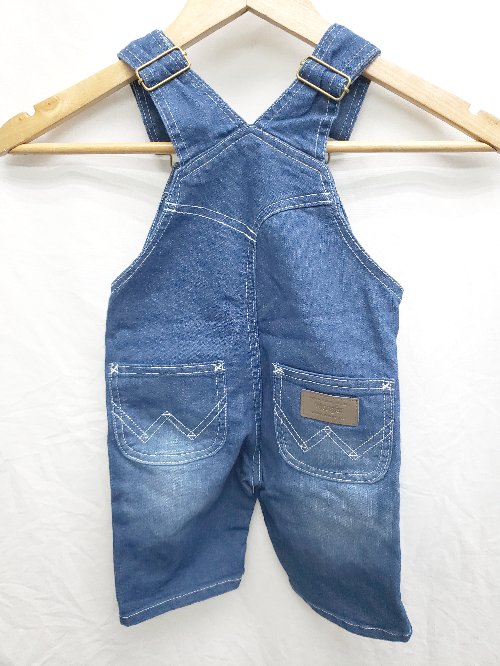 ◇ Wrangler × PEANUTS キッズ 子供服 デニム スヌーピー オーバーオール サイズ80 ネイビー 女の子 男の子 P 【中古】