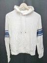 ◇ Champion チャンピオン 長袖 パーカー サイズSMALL ホワイト ネイビー レディース P 【中古】