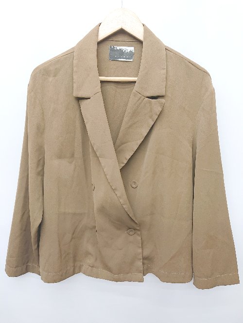 ◇ antiqua patterntorso アンティカ パターントルソ 長袖 ジャケット サイズF ブラウン レディース P 【中古】