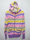 ◇ Roxy ロキシー 長袖 パーカー サイズL パープル マルチ レディース P 【中古】