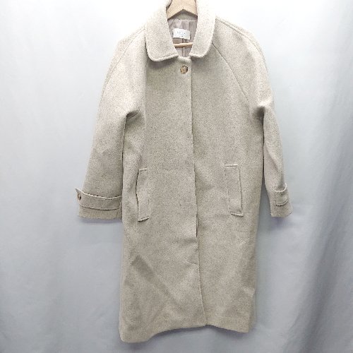 ■ pure ピュア 袖部分装飾 長袖 トレンチコート サイズM グレー系 レディース E 【中古】 ■ pure ピュア 袖部分装飾 長袖 トレンチコート サイズM グレー系 レディース E 【中古】