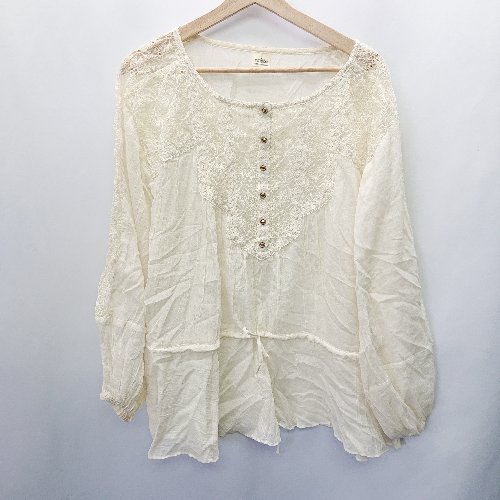 ◇ GRACE CONTINENTAL 長袖 コットンチュニック サイズ36 アイボリー レディース E 【中古】