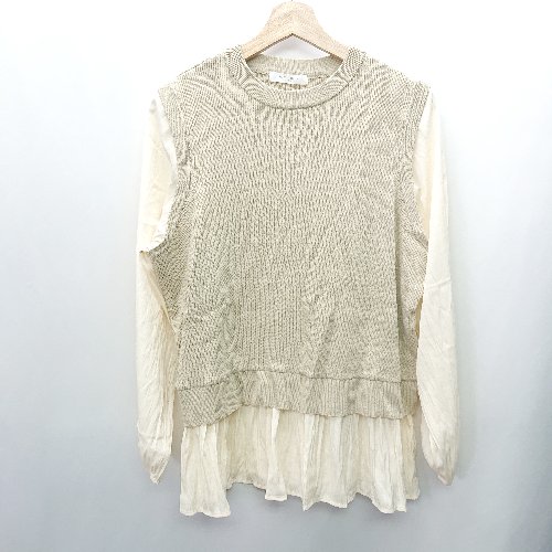 ◇ chocol raffine robe ショコラフィネローブ 長袖 チュニック サイズF ベージュ レディース E 【中古】 ◇ chocol raffine robe ショコラフィネローブ 長袖 チュニック サイズF ベージュ レディース E 【中古】