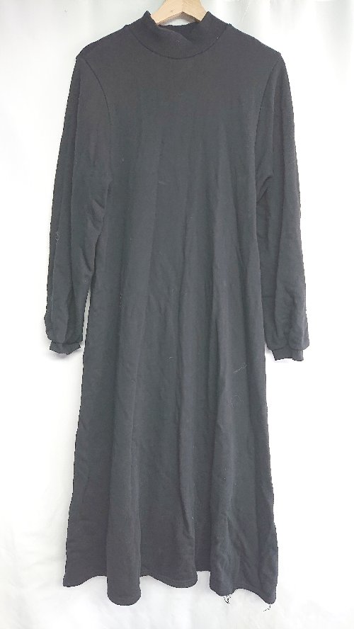 ◇ FIERTE DOE 長袖 ロング丈 ワンピース サイズF ブラック レディース E 【中古】