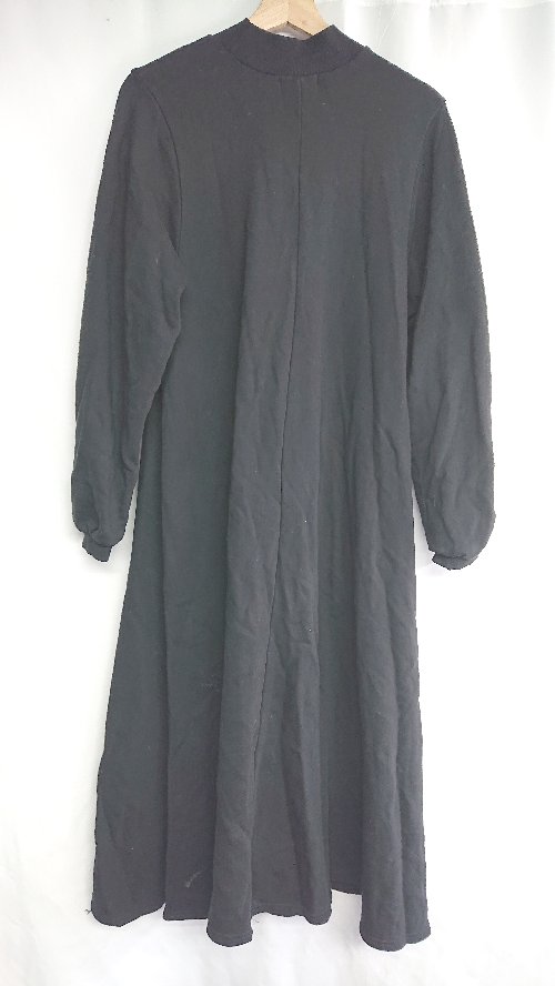 フクワウチの◇ FIERTE DOE 長袖 ロング丈 ワンピース サイズF ブラック レディース E 【中古】｜アングル2