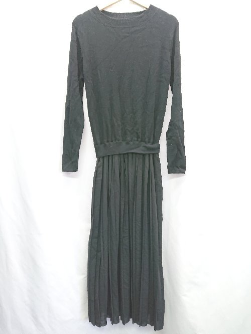 ◇ patterntorso パターントルソ 長袖 ロング丈 ワンピース サイズF ブラック レディース E 【中古】