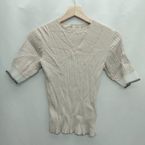 ◇ N.Natural Beauty Basic 五分袖 ニット サイズM ベージュ レディース E 【中古】