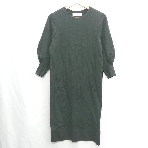 ◇ NOLLEY'S sophi ノーリーズソフィー 長袖 膝下丈 ワンピース サイズ38 ブラック系 レディース E 【中古】