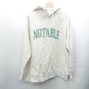 ■ PAGEBOY ページボーイ ロゴプリント 長袖 パーカー サイズF アイボリー グリーン レディース E 【中古】(4)