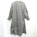 ◇ JUNOAH ジュノア 長袖 ロング丈 ワンピース サイズM ダークグレ- レディース E 【中古】