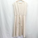 ◇ JUNOAH ジュノア - ロング丈 ワンピース サイズL ベージュ レディース E 【中古】