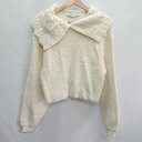 ◇ ZARA ザラ 長袖 ニット サイズS アイボリー レディース E 【中古】