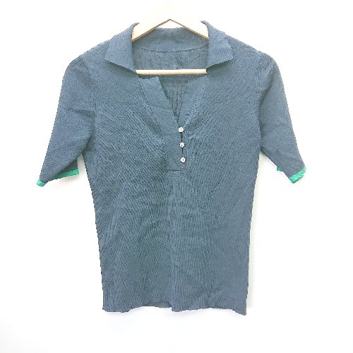 ◇ N.Natural Beauty Basic 五分袖 ニット サイズM ネイビー レディース E 【中古】