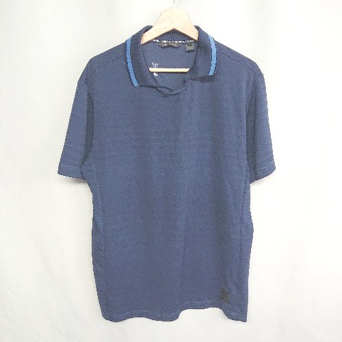 ◇ adidas アディダス 半袖 ポロシャツ サイズX0 ネイビー メンズ E 【中古】