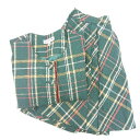◇ B:MING by BEAMS ビーミングバイビームス チェック柄 膝丈 セットアップ上下 サイズ130 ダークグリーン 女の子 E 【中古】