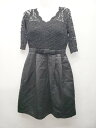 ◇ DRESS LAB ドレス ラボ 七分袖 ミニ丈 ワンピース ドレス サイズS ブラック レディース P 【中古】