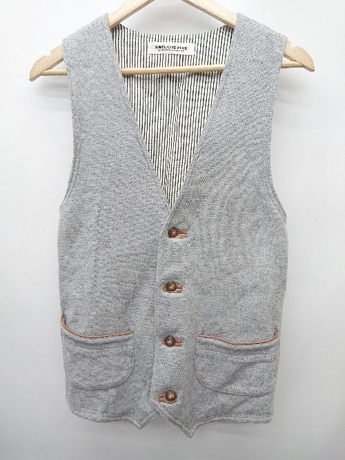 ◇ SIMPLICITE PLUS シンプリシテェ シンプル カジュアル ベスト サイズ40 グレー メンズ P 【中古】