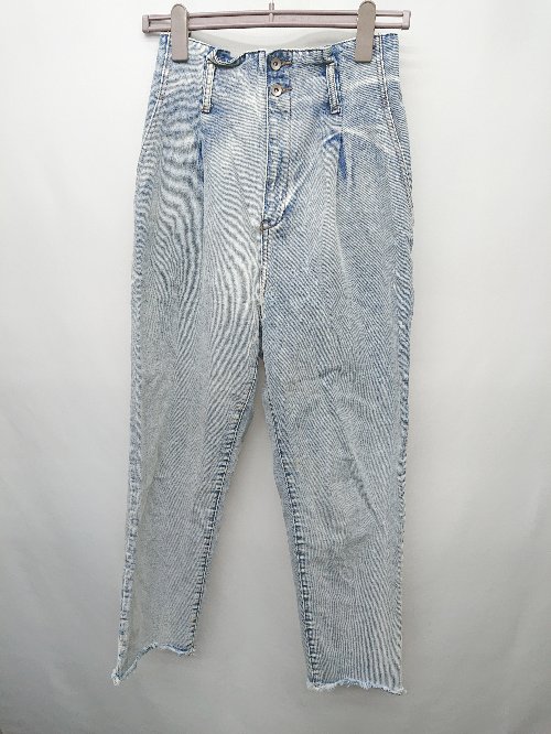 ◇ w closet ダブルクローゼット カットオフ ハイウエスト ジーンズ デニム パンツ サイズF ライトブルー レディース P 【中古】