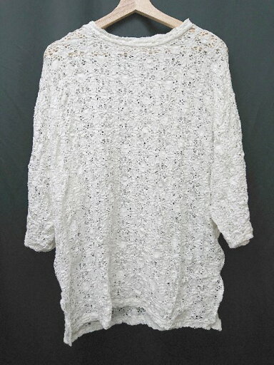 ◇ LOWRYS FARM ローリーズファーム レース 五分袖 チュニック サイズF ホワイト レディース P 【中古】 ◇ LOWRYS FARM ローリーズファーム レース 五分袖 チュニック サイズF ホワイト レディース P 【中古】