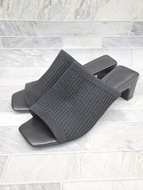 ◇ un/neu アンノイ ミュール サンダル サイズM ブラック レディース P 【中古】