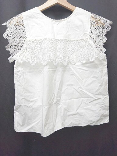 ◇ SCENE シーン レース ノースリーブ ブラウス カットソー サイズF ホワイト レディース メンズ P 【中古】 ◇ SCENE シーン レース ノースリーブ ブラウス カットソー サイズF ホワイト レディース メンズ P 【中古】