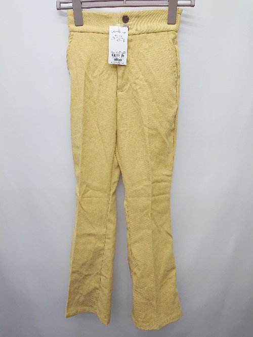 ◇ ◎ ●未使用● vis-à-vis ビザビ センタープレス フレアパンツ サイズSS イエロー レディース P 【中古】