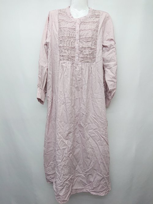◇ Vis-a-Vis ビザビ くすみカラー 長袖 膝下丈 ワンピース サイズF ピンク レディース P 【中古】