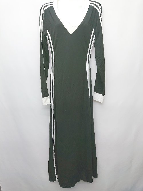 ◇ RANDA ランダ サイドライン 長袖 ロング ワンピース サイズM ブラック ホワイト レディース P 【中古】