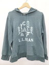 ◇ L.L.Bean エルエルビーン 裏起毛 長袖 プルオーバーパーカー サイズL グリーン系 レディース P 【中古】