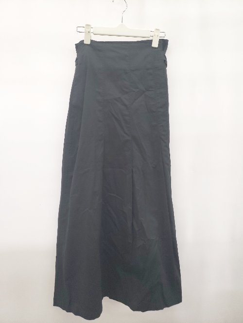 ◇ MERLOT IKYU メルロー イキュウ ラップ巻き ロング フレア スカート ブラック レディース P 【中古】